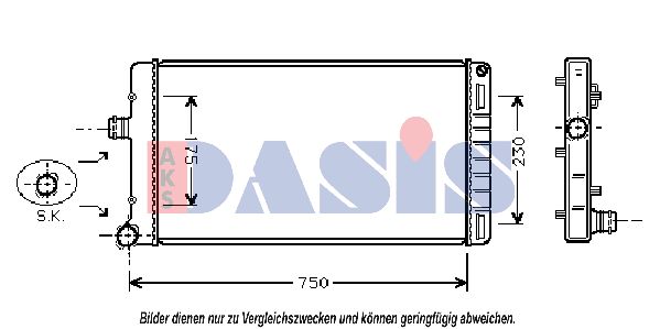 AKS DASIS Radiaator,mootorijahutus 080048N